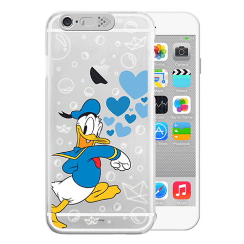 [SG DESIGN] iPhone6/iPhone6 Plus 정품 디즈니 Lighting Clear Art Case - 러브도날드 (Love Donald-Silver)