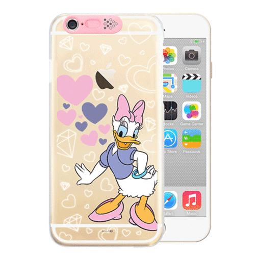 [SG DESIGN] iPhone6/iPhone6 Plus 정품 디즈니 Lighting Clear Art Case - 러브데이지 (Love Daisy-Pink)